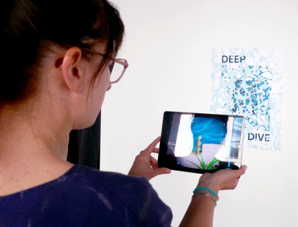 zeigt ein Kunstwerk einer Ausstellung im Sp_ce